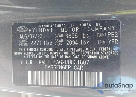 2023 Hyundai Elantra Se from USA, damaged, VIN KMHLL4AG2PU631807